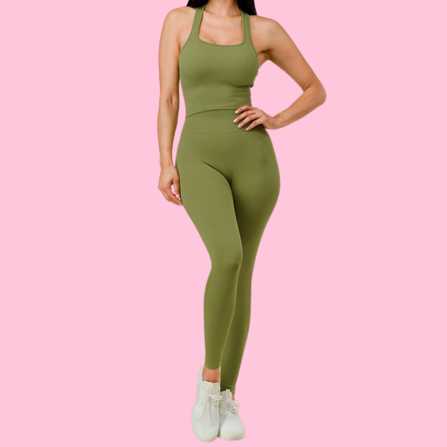 Hot Girl Walk Set (Olive)